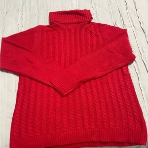 Croft & Barrow Red Cable Knit Sweater
